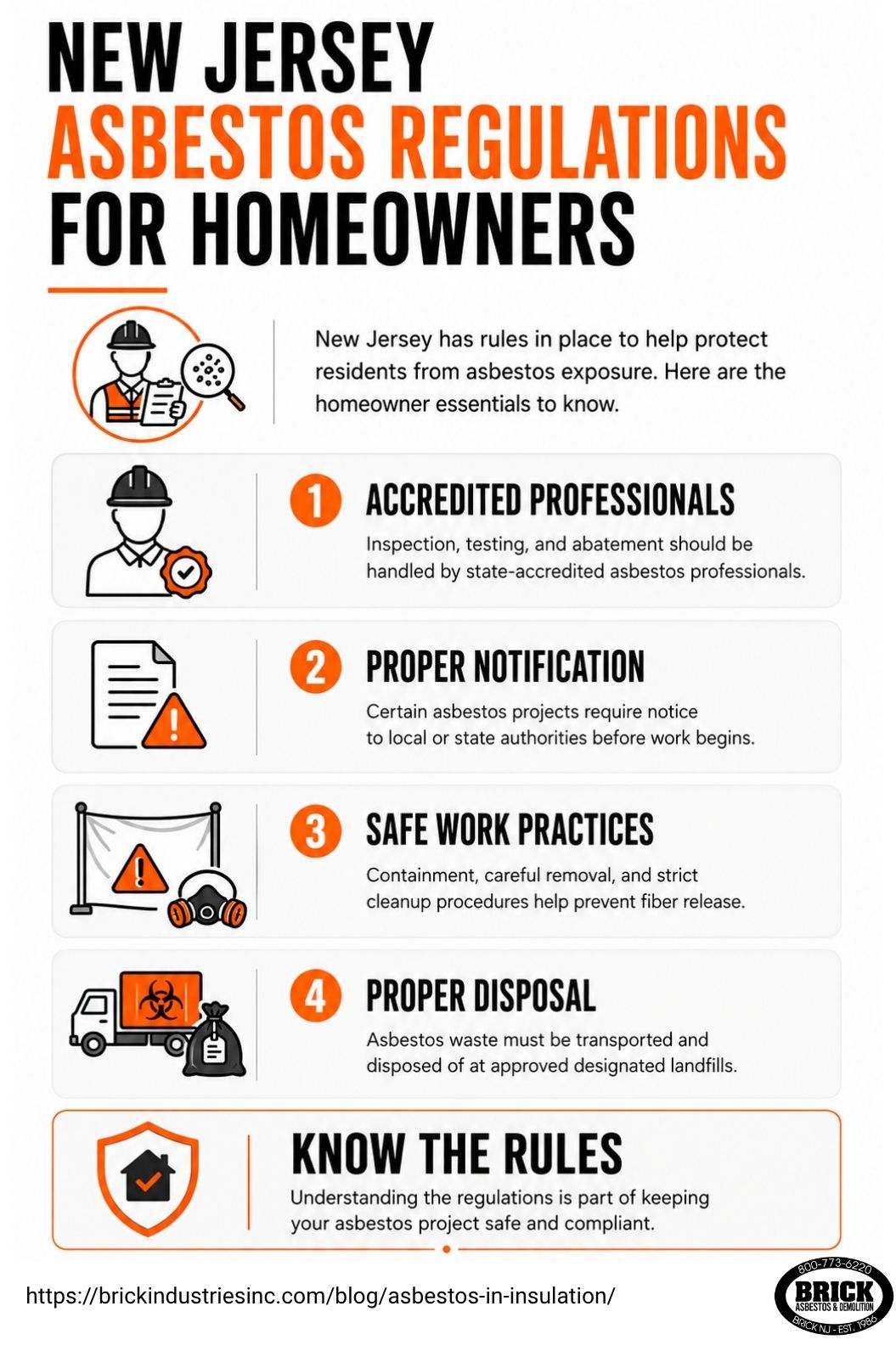 user-inserted New Jersey asbestos regulations for homeowners: accredited professionals, notification, safe practices, and disposal.